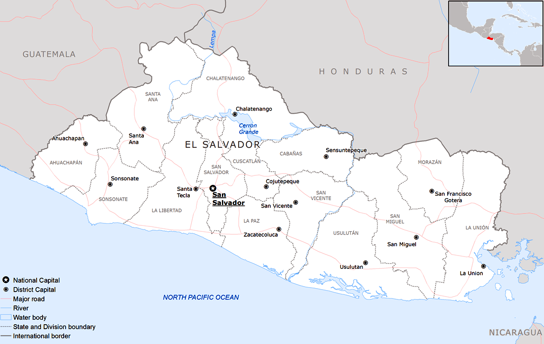 Map of El Salvador